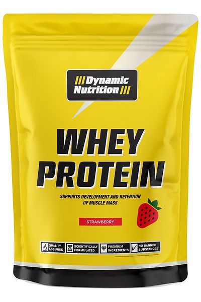 Dynamic Nutrition Whey Protein Powder - 420 g - Strawberry Flavored - 14 Serve - 24 g High Protein