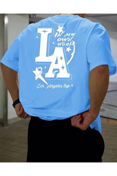 caddekombin Μπλουζάκι από βαμβακερό στρογγυλό λαιμόκοψη με στάμπα στο μπροστι...