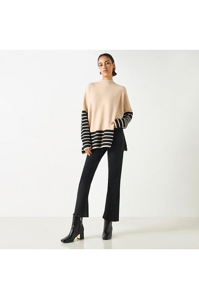 2Xtremz Stripe Detail Pullover With High Neck
