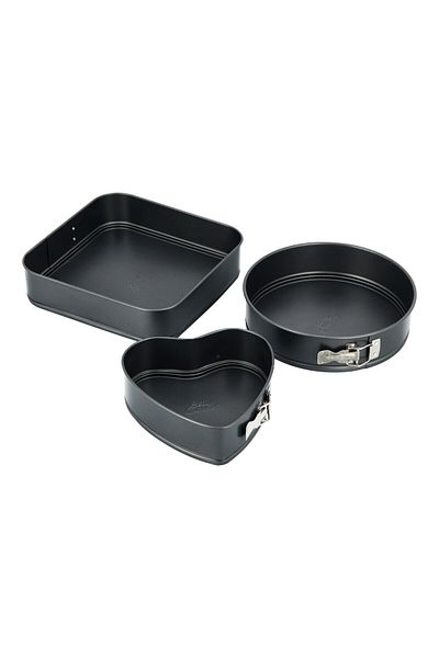 BETTY CROCKER Shaped Springform Pan & Stainless Steel Lock SET 3Pcs