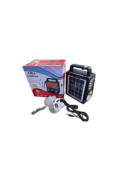 Everton Rt-913 -Usb-Tf Card -Mp3-Bluetooth-Mp3Güneş Enerjili Işıklı Radyo 2 A...