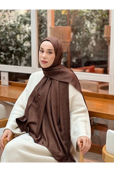 Modakaşmir Σάλι με μοτίβο φυσαλίδας σειράς Silky Jacquard