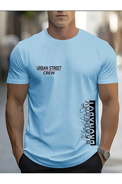 caddekombin Μπλουζάκι με στάμπα Bronxboy από βασικό βαμβακερό χτενισμένο βαμβ...