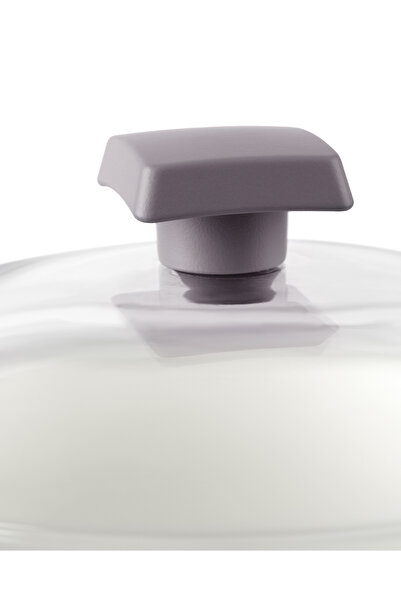 Madame Coco Nano Seramik Derin Tencere - Gri/Beyaz - 22 cm