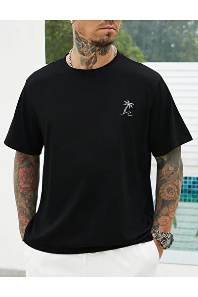 caddekombin Μπλουζάκι με στρογγυλή λαιμόκοψη από βαμβακερό χτενισμένο βαμβάκι...