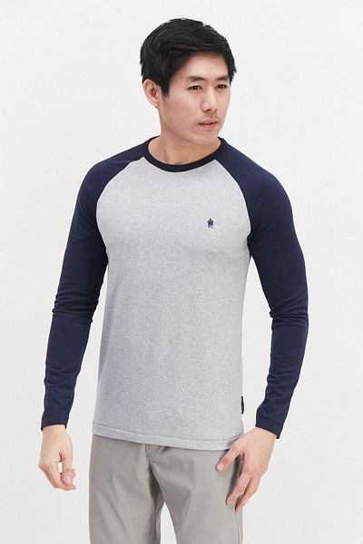 French Connection Men 2 Pcs Round Neck Long Sleeve Brand Logo T-shirt, White