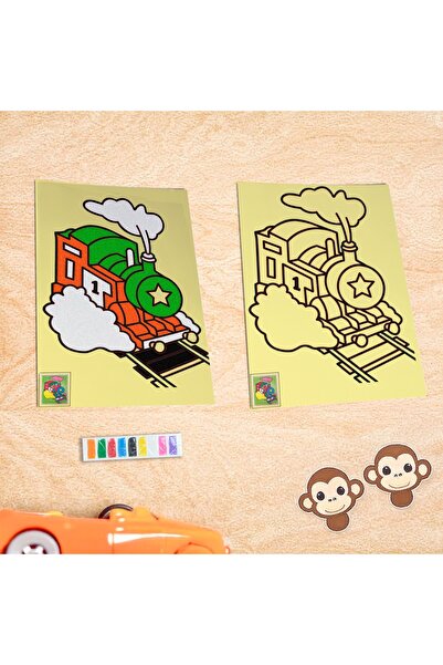 HOBYGAMES Colored Sand Painting Set - 20 Pieces A4 Size