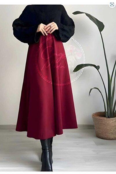 CNG MODA Puff scuba Fusta evazată