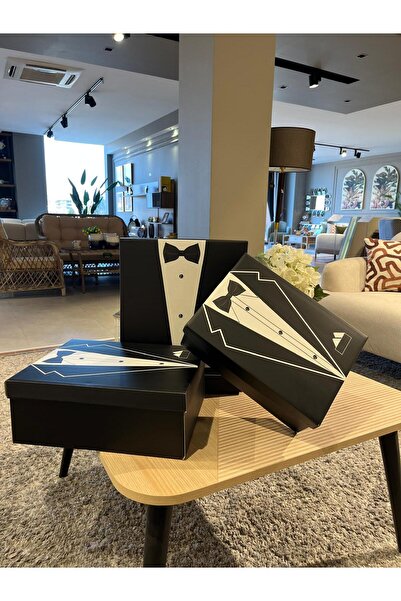 CREARTHOME Damat Bohçası,Damat Kutusu, Çeyiz Kutu Seti 3 lü Set Damat Çeyiz S...