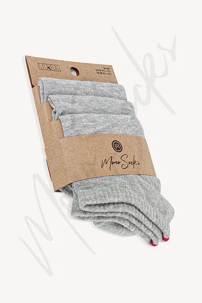 Mono Socks - Βαμβακερές κάλτσες υψηλής ποιότητας χωρίς ραφή 3 συσκευασιών
