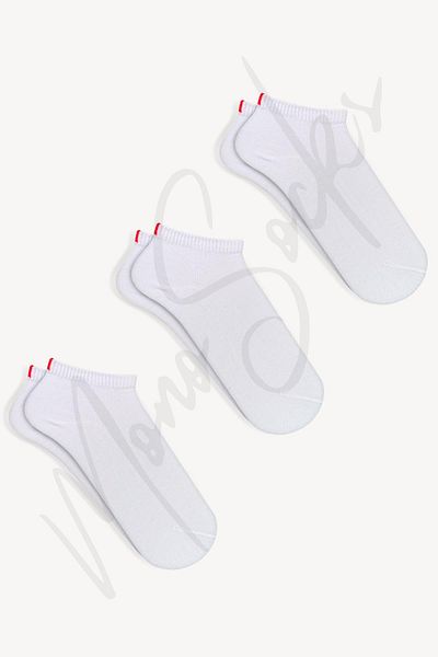 Mono Socks 3 Συσκευασίες κάλτσες μποτάκια με κόκκινη εγκοπή