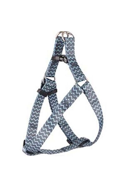Flamingo Triangular Sinam Dog Chest Collar Grey/Green 30-40X1 cm