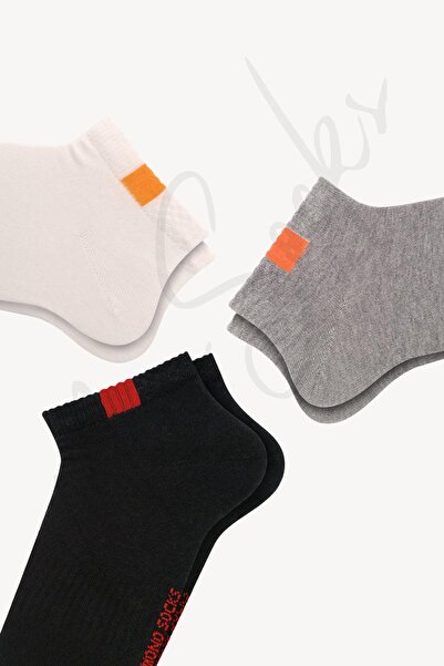 Mono Socks - 3-Piece Rubber Banded Sports Booties Socks