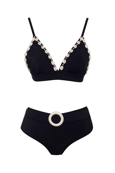 SAILOR moda Seashell Triangel-Bikini-Set mit hoher Taille, Slr 333