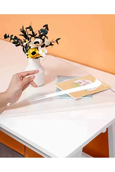 Başak Ev Tekstili 1,2 mm GROZIME 60 cm lățime Protector de masă PVS transparent Față de masă din mica
