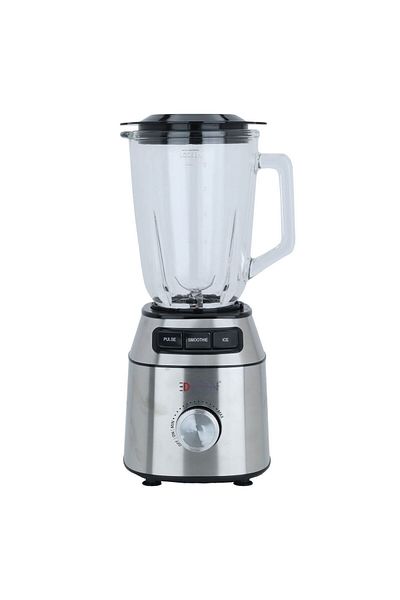 Edison Electric Blender with Grinder, 1.5L, 600W, 3 Speeds - Silver