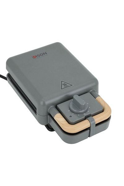 Edison Sandwich and Waffle Maker, 600 Watt, 2×1 - Dark Grey