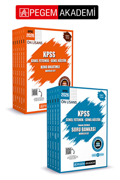 Pegem Akademi Yayıncılık PEGEM AKADEMİ 2026 KPSS Ön Lisans Konu Anlatımlı Modüler Set Genel Yetenek Genel Kültür (6 Kitap) +