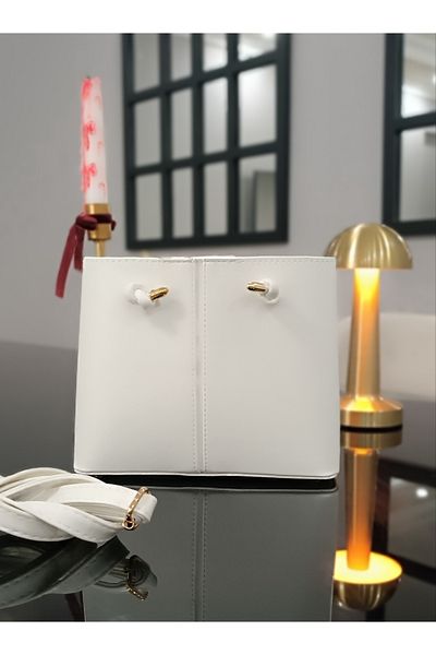 KIBBAG Women's Handbag, Shoulder Bag and Crossbody Bag, Strap, White