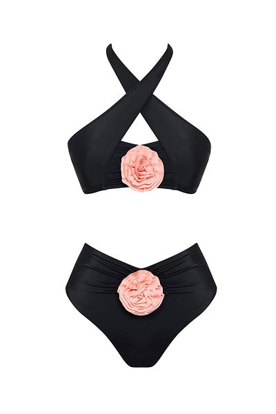 WOJOMİ Cross Bikini - Floral Patterned Set