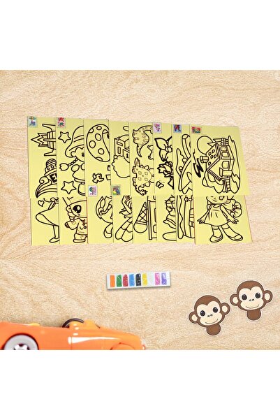 HOBYGAMES Colored Sand Painting Set - 20 Pieces A4 Size