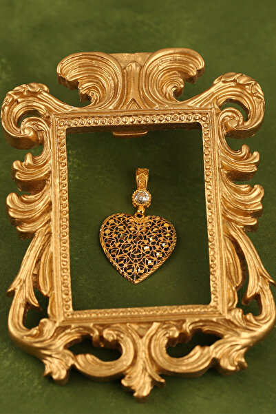 Çgk Çiğdem Gürel Kuyumculuk Hint Kalp Altın Kolye Ucu