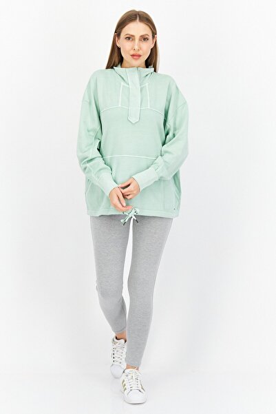 O'Neill Women High Neck Solid Long Sleeve Sweater, Frosty Green