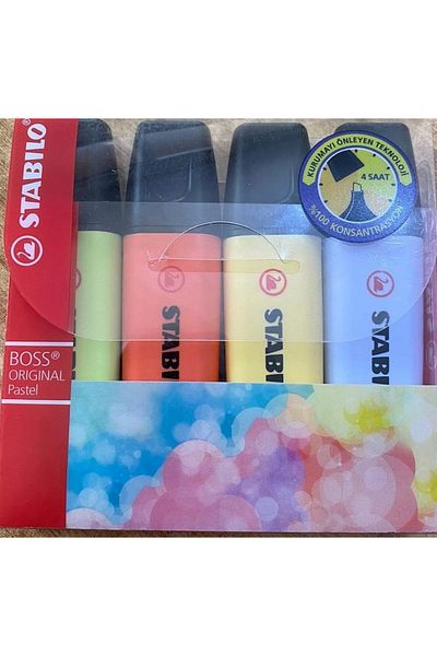 Stabilo Pastel Highlighter - Boss 4 Pack