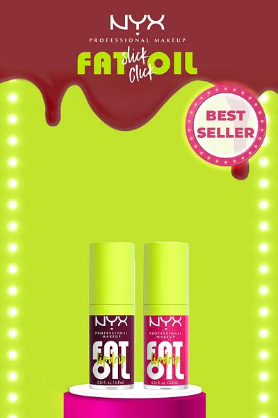 NYX Professional Makeup Fat Oil Lip Drip - That's Chic& Fat Oil Lip Drip - Supermodel