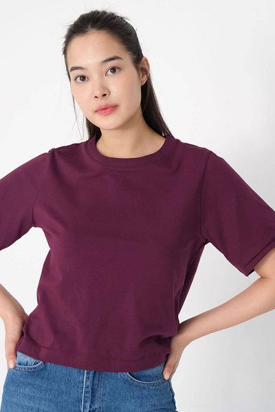 Addax Basic-T-Shirt mit Rundhalsausschnitt P1002-e8