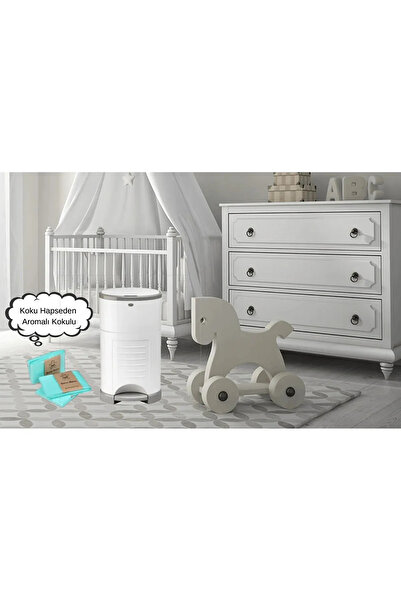 BAMM BAMM 16L Korbell Kova İle Uyumlu 2250 Adet Bebek Bezi Kapasiteli BAMM BAMM Çöp Poşeti ve Taşıma Kapsülü