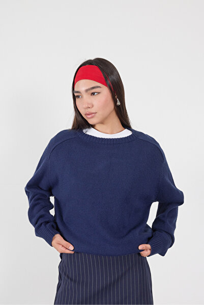 Addax Crew Neck Basic Knitwear Sweater K3416-C1