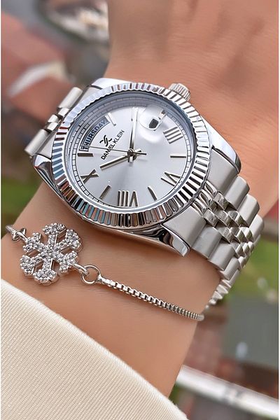 Daniel Klein Brand Silver Color Women's Wristwatch - Bracelet