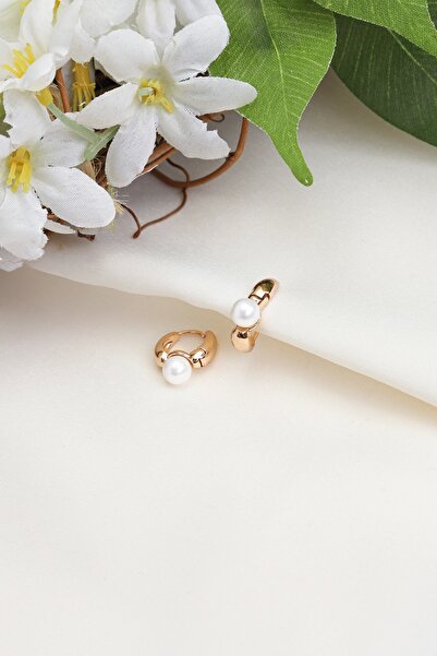 Archhazel Jewelery 316L Steel Gold Women's Earrings with Pearl Detail