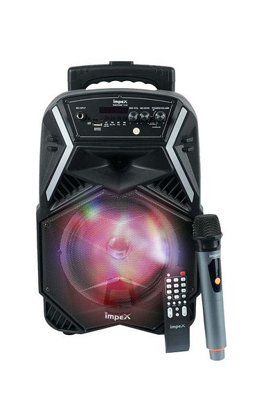 İMPEX TS25B 800 واط (PMPO) مكبر صوت محمول USB/Sd/Tf/Fm Radio/Aux/Remote/Bluetooth/Wireless Mic
