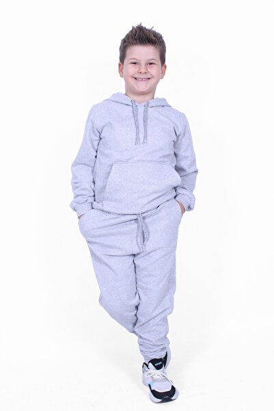 panios kids Dječački jednobojni dvostruki trenerka set Sa džepovima Sa kapulj...