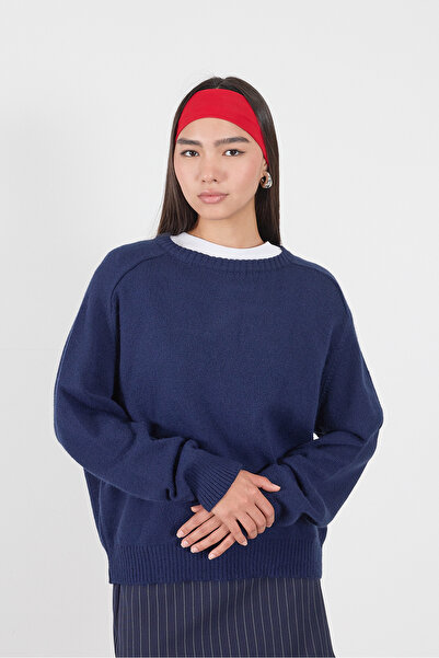 Addax Crew Neck Basic Knitwear Sweater K3416-C1