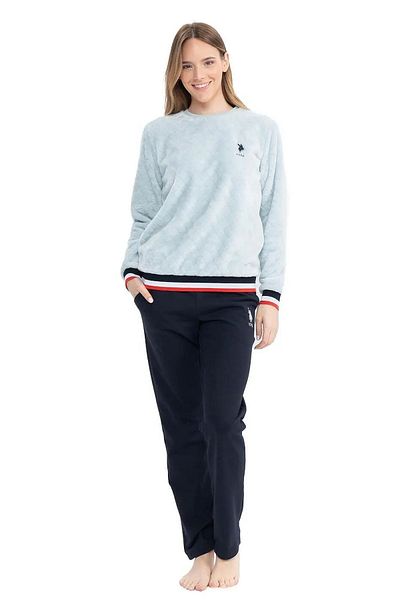 U.S. Polo Assn. ΒΑΣΗ. Polo Assn. 17079 - Γυναικεία γαλάζια μακρυμάνικη φόρμα Welsoft