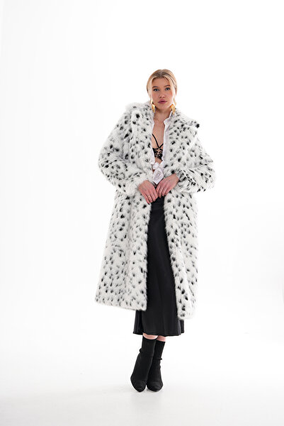 NAVY Дългокосместо леопардово палто