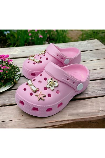 Hızlı Al Baby Girl Stone Sandals Slippers. Baby Girl Stone Cros Slippers.