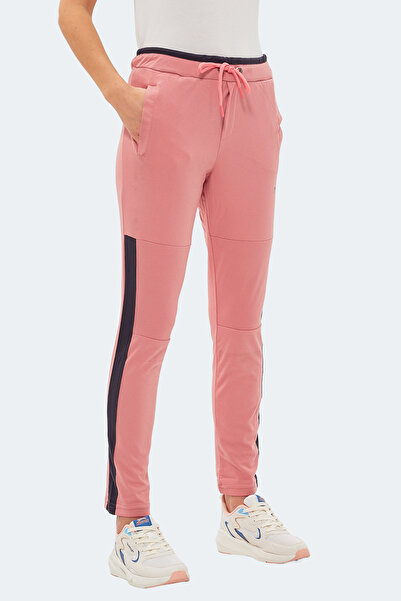 Slazenger OXFORD I Kadın Cepli Dar Paça Gül Eşofman Altı