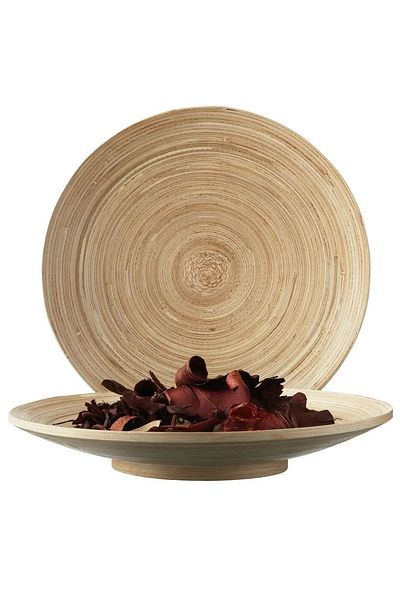 Binbirreyon Bamboo Decorative Plate 30cm Natural Bamboo Bowl Plate Me126