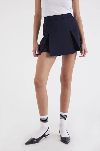 Addax Slit Mini Shorts Skirt E8353-P11