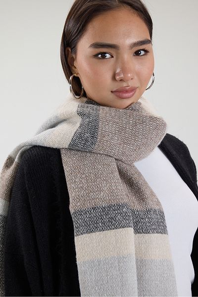 Addax Color Block Shawl Shawl2039-D2