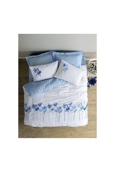 şirin eşyalarım Set cuvertură dublu de pilota Ranforce brodata Onella Blue