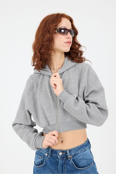 Addax Φούτερ με κουκούλα Raster Crop - H1526-İ9