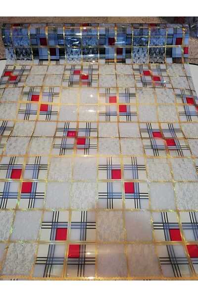 polset غطاء طاولة شفاف 1.7 مم 100 سم × 120 سم سميك منقوش من البولي فينيل كلور...