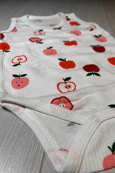 peki baby&kids Add 5 Pay 4 Apple Color Badi Bodysuit and Bodysuit Top Laundry Set for Baby Girl - Snap Athlete Jumpsuit 17015