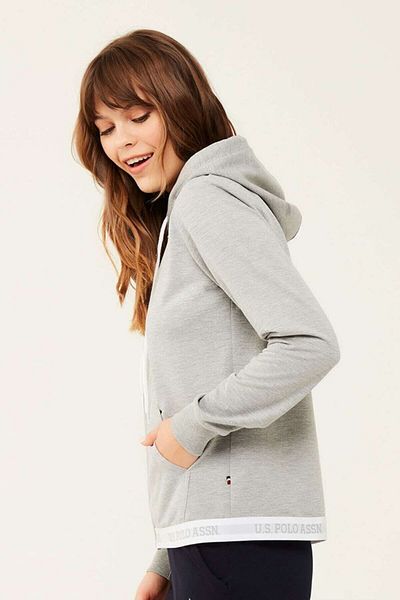 U.S. Polo Assn. U.S. Polo Assn. 16599 Women's Hooded Sweatshirt-grey