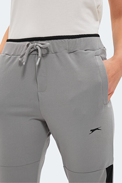 Slazenger OXFORD I Kadın Cepli Dar Paça Gri Eşofman Altı
